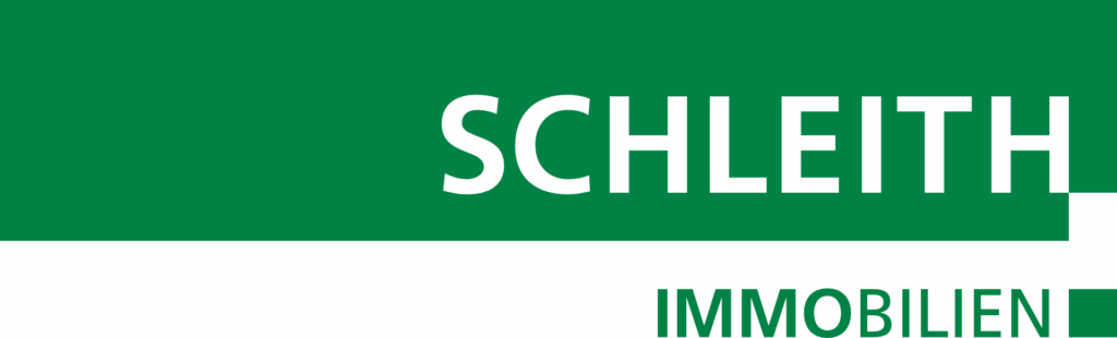 Logo von Schleith Immobilien, bestehend aus grünem Hintergrund mit weißem Text "SCHLEITH IMMOBILIEN".